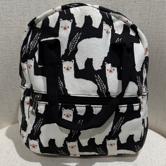 Handbags - Llama Pattern Black & White Lunch Bag or Pet Accessories Bag
